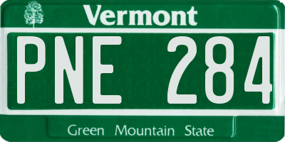 VT license plate PNE284