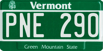 VT license plate PNE290