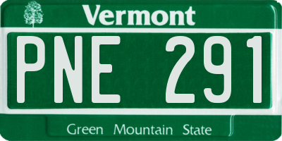 VT license plate PNE291