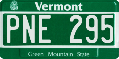 VT license plate PNE295