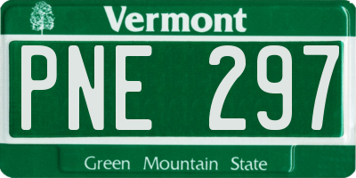 VT license plate PNE297