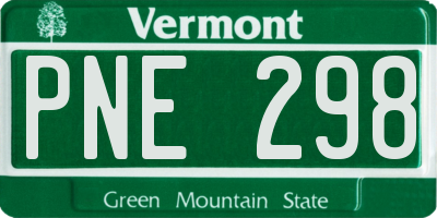 VT license plate PNE298