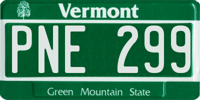 VT license plate PNE299