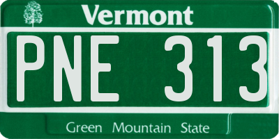 VT license plate PNE313