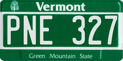 VT license plate PNE327