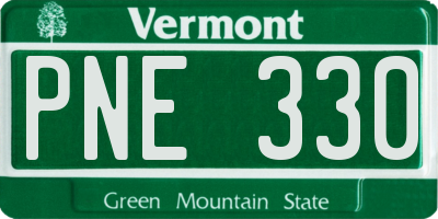 VT license plate PNE330