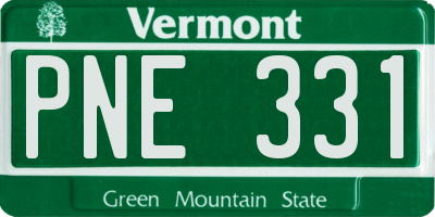 VT license plate PNE331