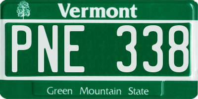 VT license plate PNE338