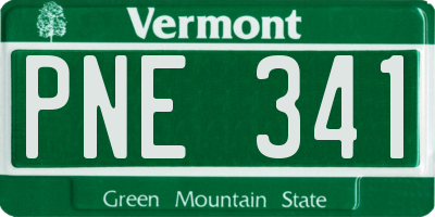 VT license plate PNE341