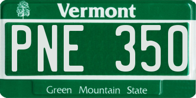 VT license plate PNE350