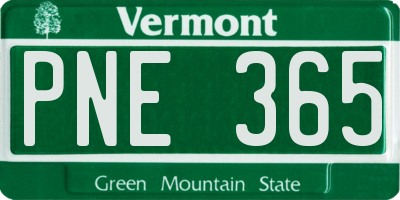 VT license plate PNE365