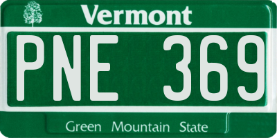 VT license plate PNE369