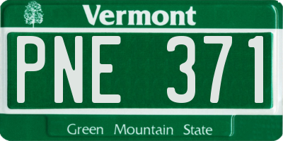 VT license plate PNE371