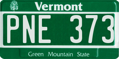 VT license plate PNE373
