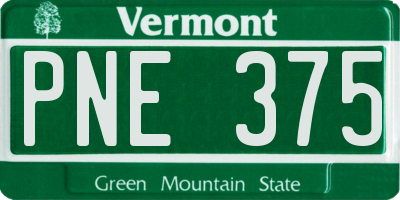 VT license plate PNE375