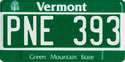 VT license plate PNE393