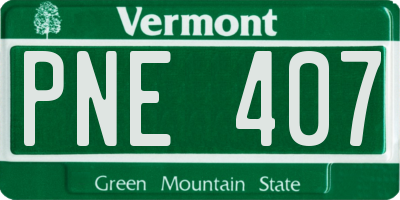 VT license plate PNE407