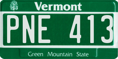 VT license plate PNE413