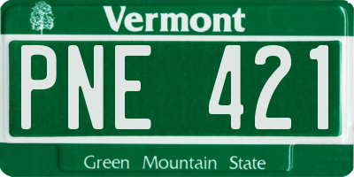 VT license plate PNE421