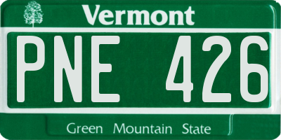 VT license plate PNE426