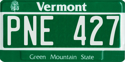 VT license plate PNE427