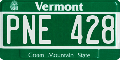 VT license plate PNE428