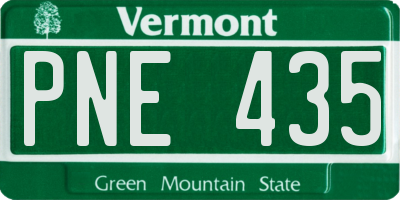 VT license plate PNE435