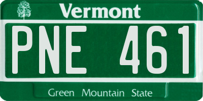 VT license plate PNE461