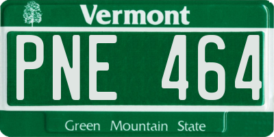 VT license plate PNE464