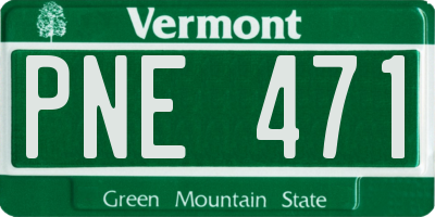 VT license plate PNE471
