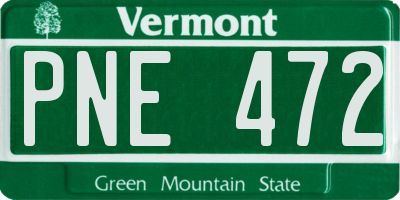 VT license plate PNE472