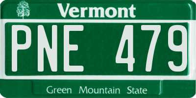 VT license plate PNE479