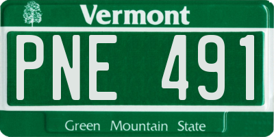 VT license plate PNE491