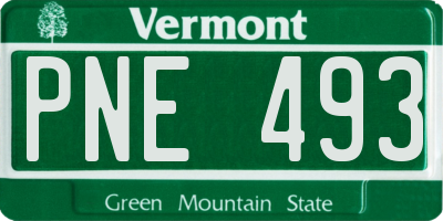VT license plate PNE493