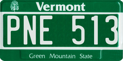 VT license plate PNE513
