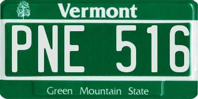 VT license plate PNE516