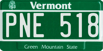 VT license plate PNE518
