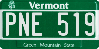 VT license plate PNE519