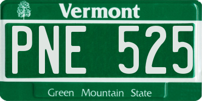 VT license plate PNE525
