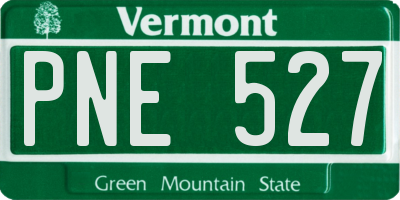 VT license plate PNE527