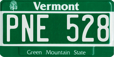 VT license plate PNE528