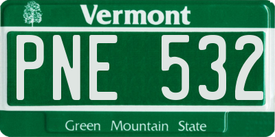 VT license plate PNE532