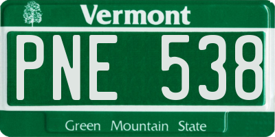 VT license plate PNE538