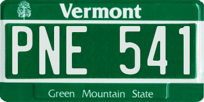 VT license plate PNE541