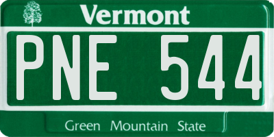VT license plate PNE544