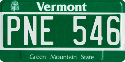 VT license plate PNE546