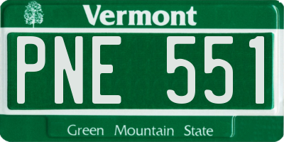 VT license plate PNE551