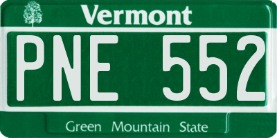 VT license plate PNE552