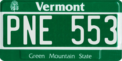 VT license plate PNE553