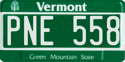 VT license plate PNE558